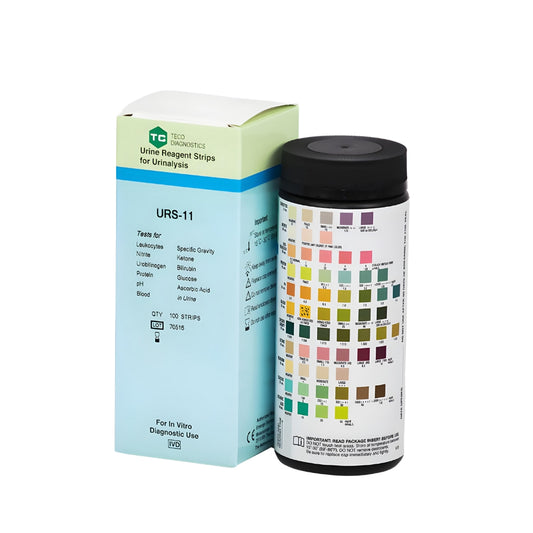 URS-11 Bandelette de test pour analyse d'urine - Leucocytes/Nitrite/Urobilinogène/Protéines/PH/Blood/SG/Ketone/Bilirubine/Blucose/Ascorbique Acide