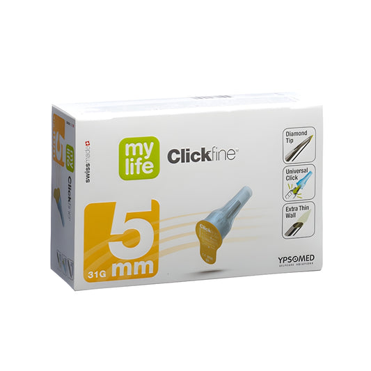 Aiguilles de stylo à Insuline de la marque YPSOMED - Click fine 31G 5mm